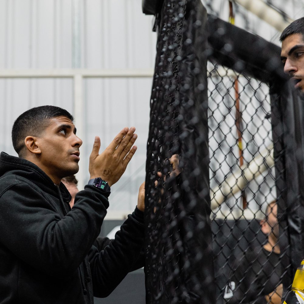 Nick coaching at the cage